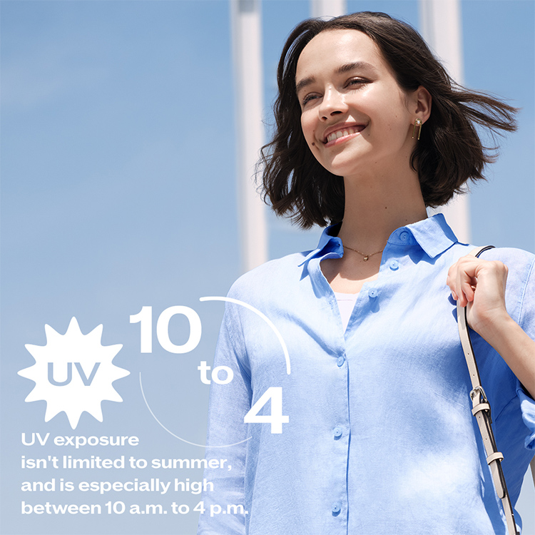 UV exposure isn't limited to summer, and is especially high between 10 a.m. to 4 p.m.