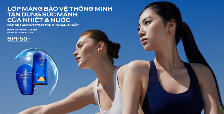 PROTECTION VEIL POWERED BY HEAT AND WATER FOR EVERY MOMENT UNDER THE SUN. Perfect Sun Protector Clear Stick / Perfect Sun Protector Lotion. SPF50+